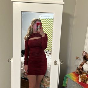 Red going out dress